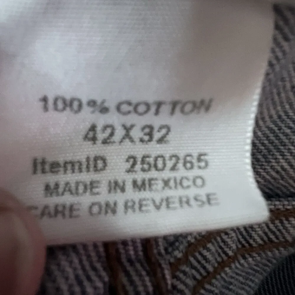 LL Bean Double L Hidden Comfort Waist Natural Fit Denim Blue Jeans Men's 42x32